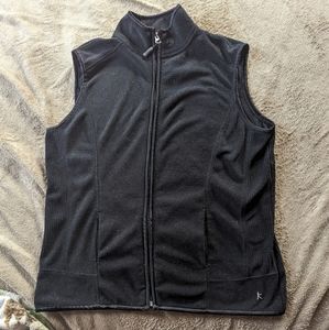 Women’s Black Vest. Zip up.